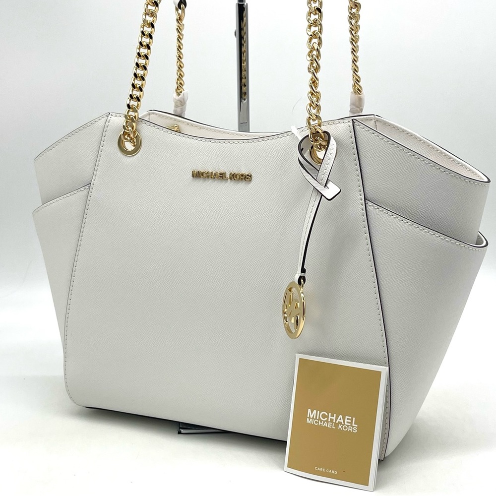 Michael Kors Large Chain Shoulder Tote Bag - Picture 1 of 8